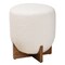 Baxton Studio Fisk Japandi Cream Boucle Fabric and Walnut Brown Finished Wood Ottoman Footstool 233-13324-ZORO - alternate 1